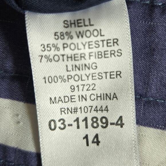 Jessica London Navy Dress with Pink Floral Embroidery – Wool Blend Size 14 - Picture 6 of 6